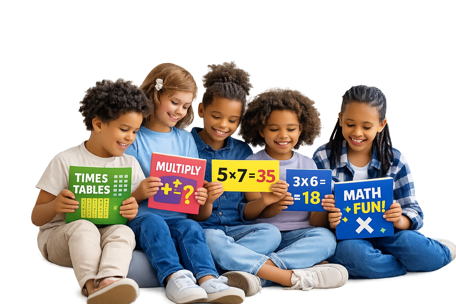 Kids learning multiplication